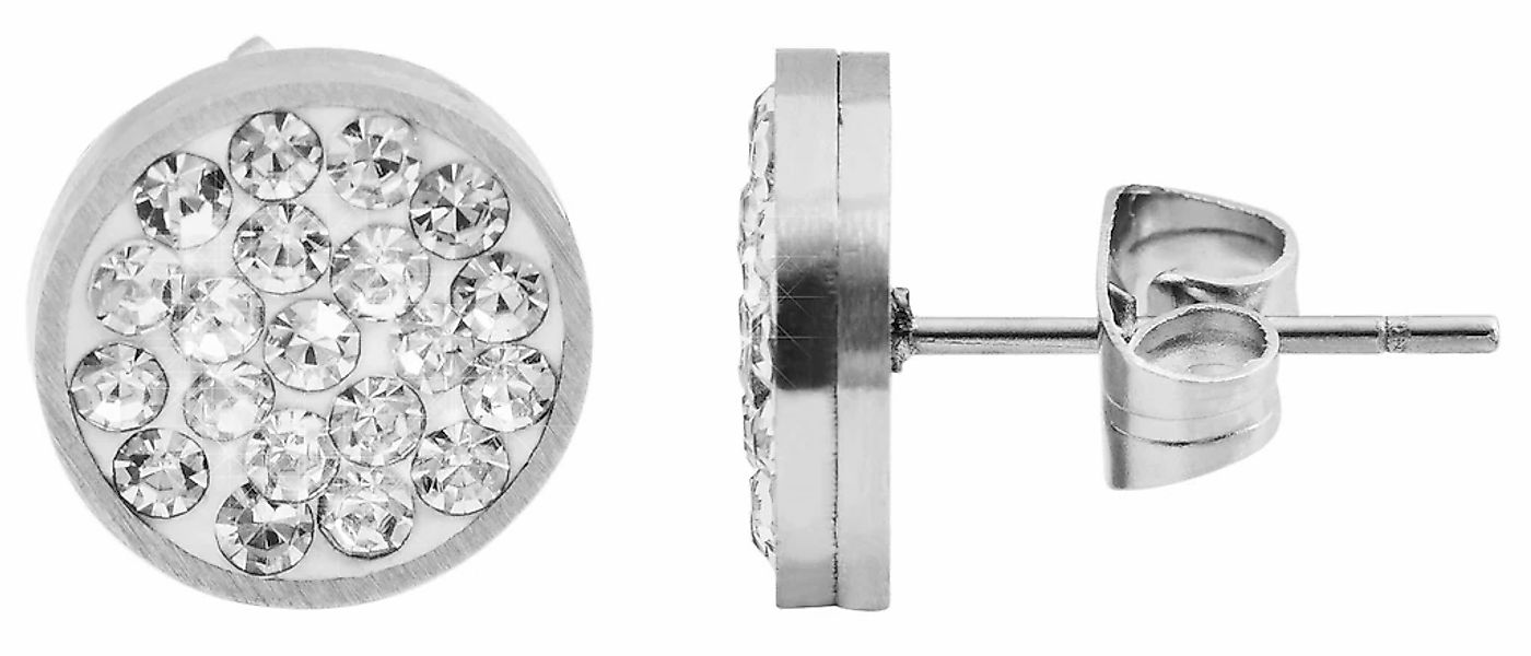 Adelia´s Paar Ohrhänger "Damen Ohrringe – Ohrstecker aus Edelstahl mit Stra günstig online kaufen