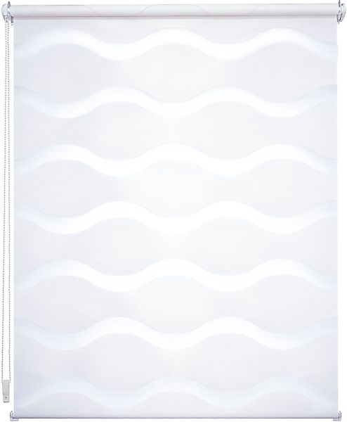 Liedeco Doppelrollo »Wave«, Lichtschutz, ohne Bohren, freihängend, Klemmfix günstig online kaufen
