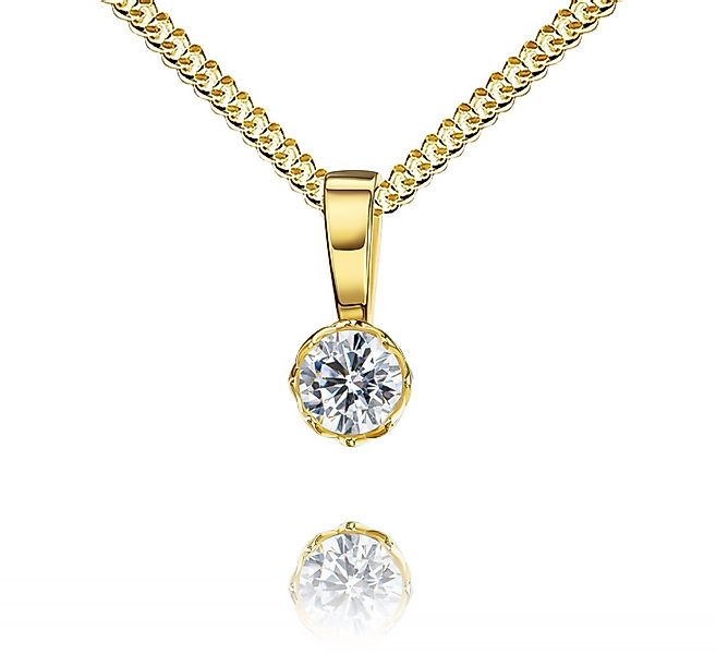 JEVELION Kette mit Anhänger Zikonia Anhänger 585 Gold - Made in Germany (An günstig online kaufen
