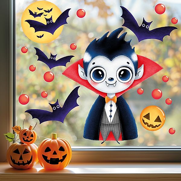 Sunnywall Fensterbild Fensterbild wiederverwendbare Fensterbilder Halloween günstig online kaufen