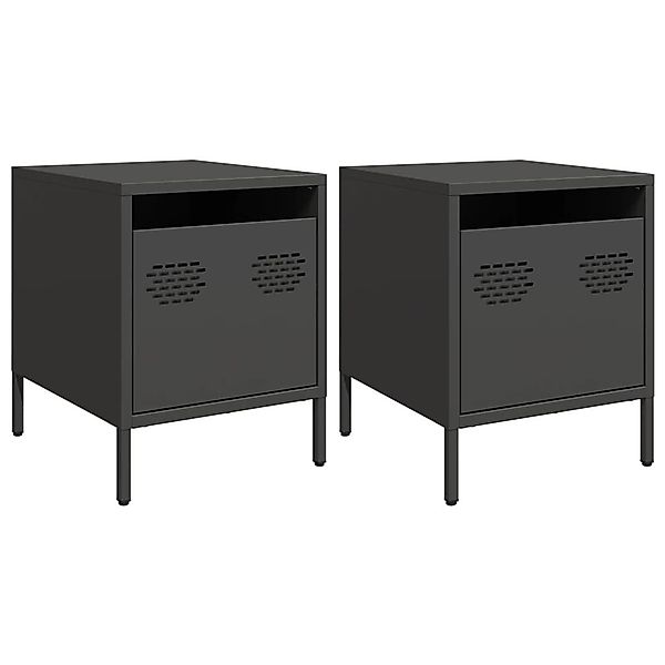 vidaXL Nachttisch Nachttische 2 Stk. Schwarz günstig online kaufen