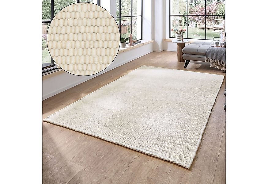 RUG N' ROLL Wollteppich Anden, modern, Flachgewebe, handgewebt, beidseitig günstig online kaufen