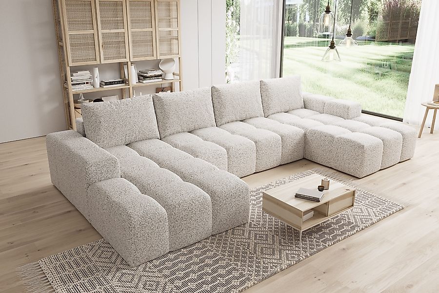 PROMETO Möbel Ecksofa Couch U-Form, Sofa günstig online kaufen