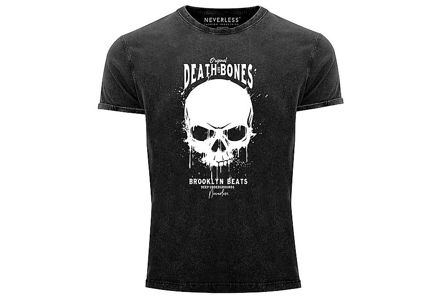 Neverless Print-Shirt Neverless® Herren T-Shirt Vintage Shirt Printshirt Sk günstig online kaufen