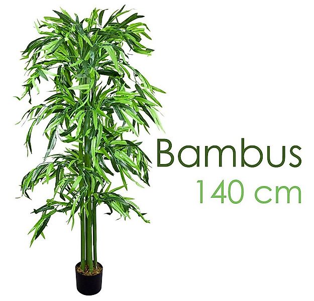 Kunstbambus Bambus Kunstpflanze Kunstbaum Künstliche Pflanze mit Echtholz 1 günstig online kaufen
