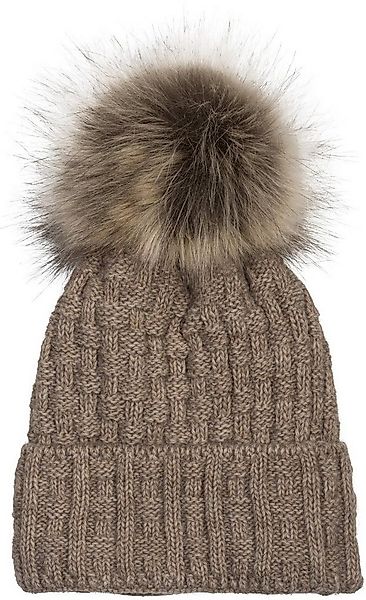 styleBREAKER Bommelmütze Strick Bommelmütze mit Flecht Muster (1-St) günstig online kaufen