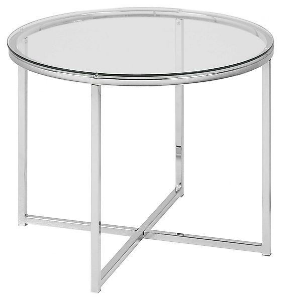 ACTONA GROUP Glastisch Cross, Runder Beistelltisch, günstig online kaufen
