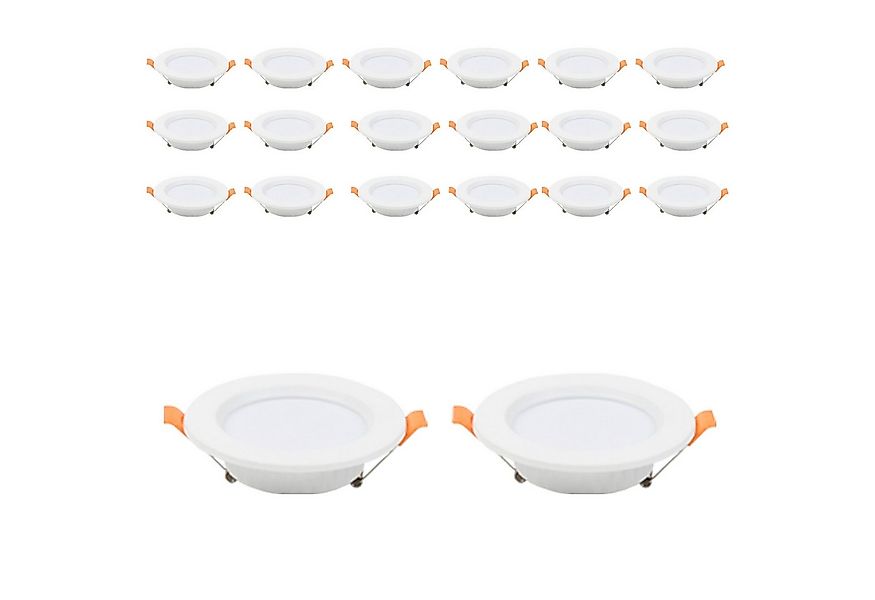 Clanmacy LED Einbaustrahler 20St. LED Einbaustrahler 5W WarmWeiß 400LM Deck günstig online kaufen