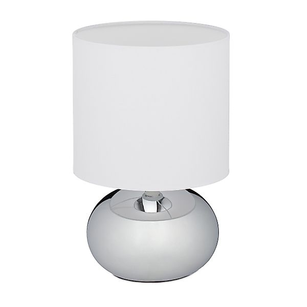 relaxdays Tischleuchte Runde Tischlampe mit Touchfunktion, günstig online kaufen