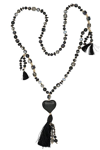 COLLEZIONE ALESSANDRO Lange Kette "Charmelle", wertig, mit Herzen und Quast günstig online kaufen