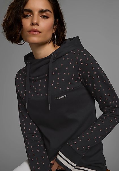 KangaROOS Hoodie, Langarm, figurbetonter Schnitt, aus Baumwolle, mit Kapuze günstig online kaufen