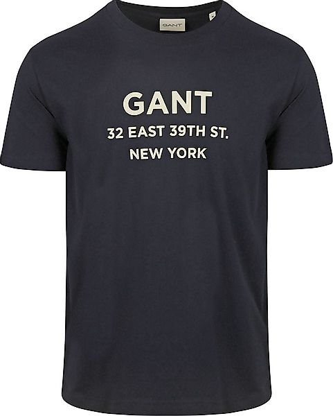 Gant T-shirt Graphic Logo Navy - Größe XL günstig online kaufen