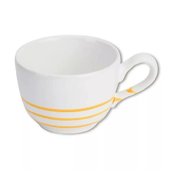 Gmundner Keramik Gelbgeflammt Kaffee-Obertasse glatt 0,19 L / h: 6,6 cm günstig online kaufen