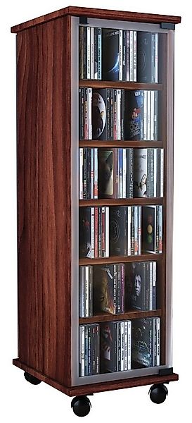 VCM Standregal Holz CD DVD Stand Regal Schrank Valenza Glastür günstig online kaufen