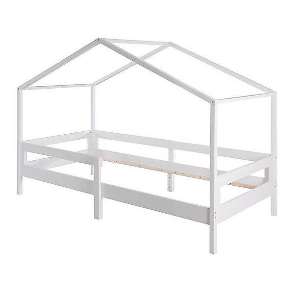 roba® Hausbett 90 x 200 cm - Kinderbett nach Montessori Prinzip - Holz weiß günstig online kaufen