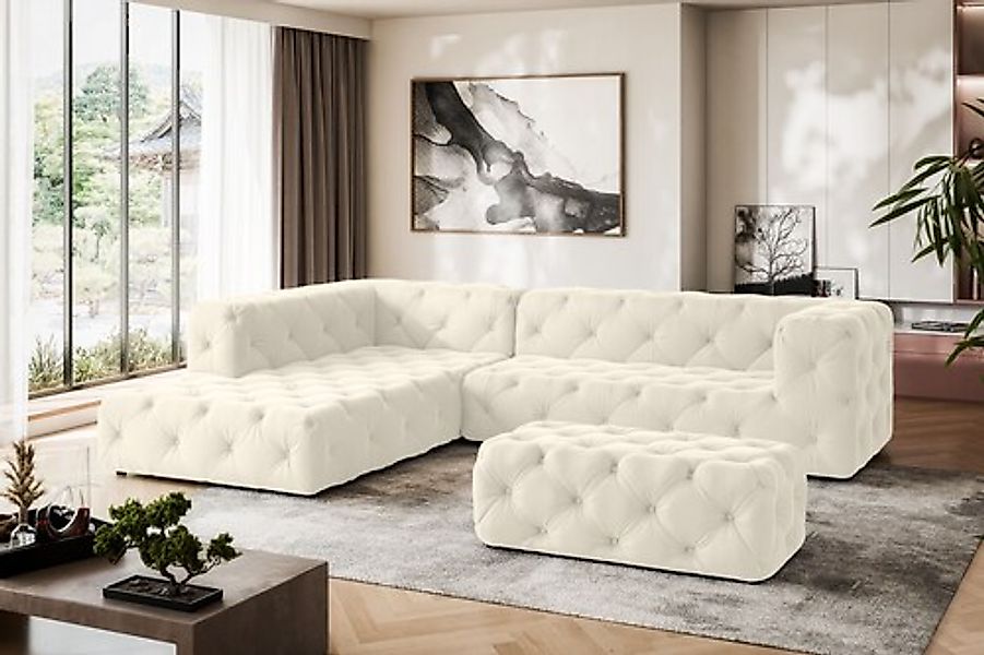 Home affaire Ecksofa »FOLLINA« L-Form, mit klassischer Chesterfield-Knopfhe günstig online kaufen