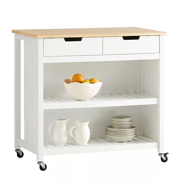 SoBuy® Kücheninsel Sideboard Küchenwagen Küchenschrank mit 2 Schubladen und günstig online kaufen
