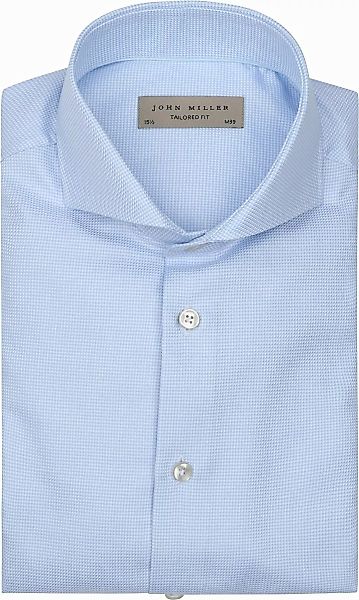 John Miller Hemd Small Check Hellblau - Größe 40 günstig online kaufen