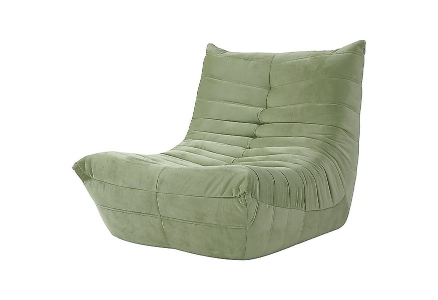 ToteBox Loungesofa Wildleder Lesesessel XXL mit Rückenlehne für Schlafzimme günstig online kaufen