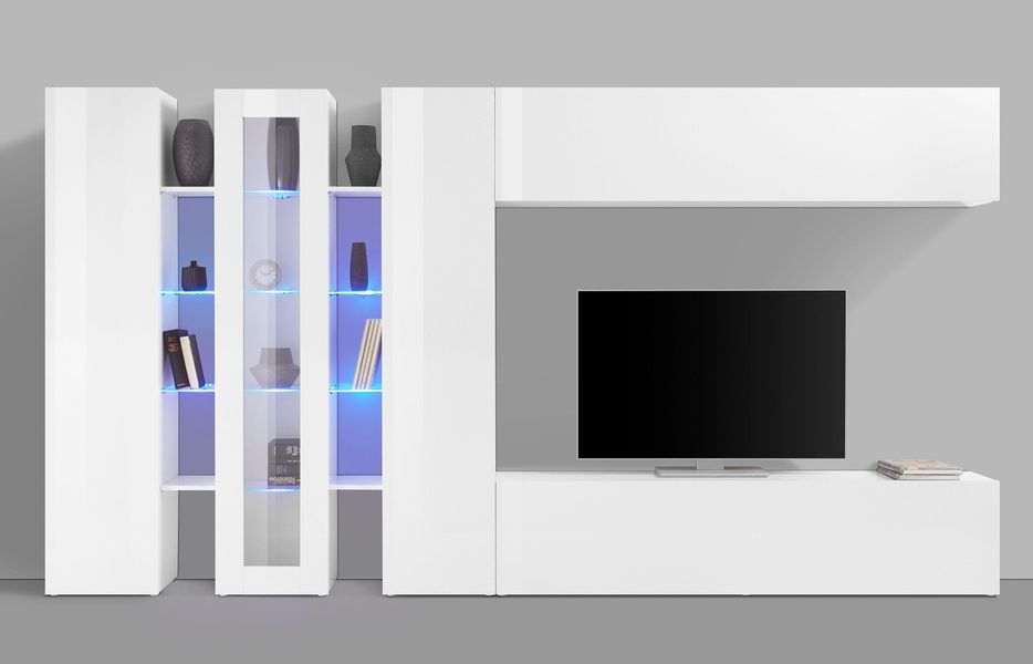 INOSIGN Wohnwand "Maruska" Set, 5 Stk. tlg. Front/ Korpus weiß Hochglanz günstig online kaufen