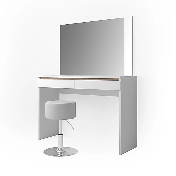 Vicco Schminktisch Emma Weiß 120 cm mit Hocker günstig online kaufen