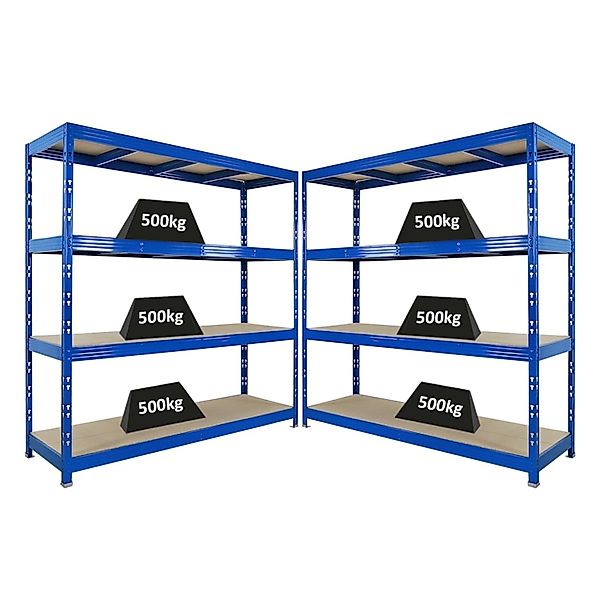 PROREGAL Mega Deal 2x Profi Schwerlastregal Rhino HxBxT 200x200x60cm 4 Span günstig online kaufen