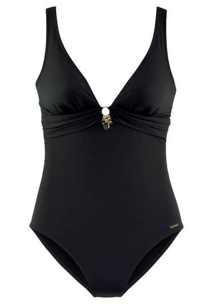 Bruno Banani Badeanzug mit gold-schwarzen Accessoires günstig online kaufen