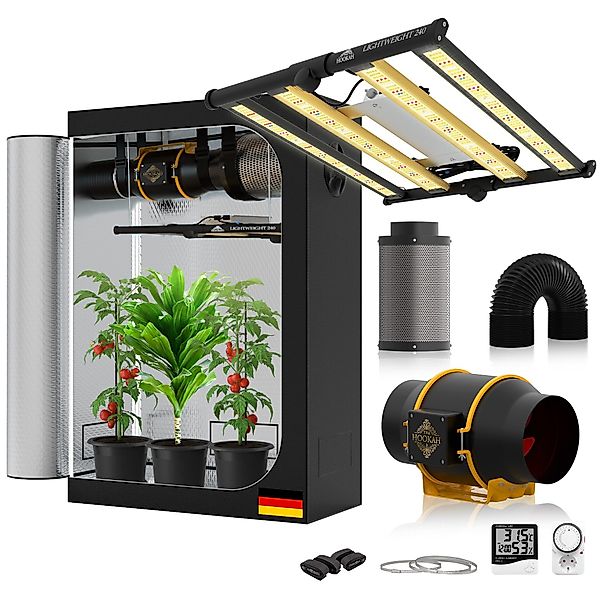 THE HOOKAH Gewächshaus Growbox Growzelt 120x60x180 günstig online kaufen