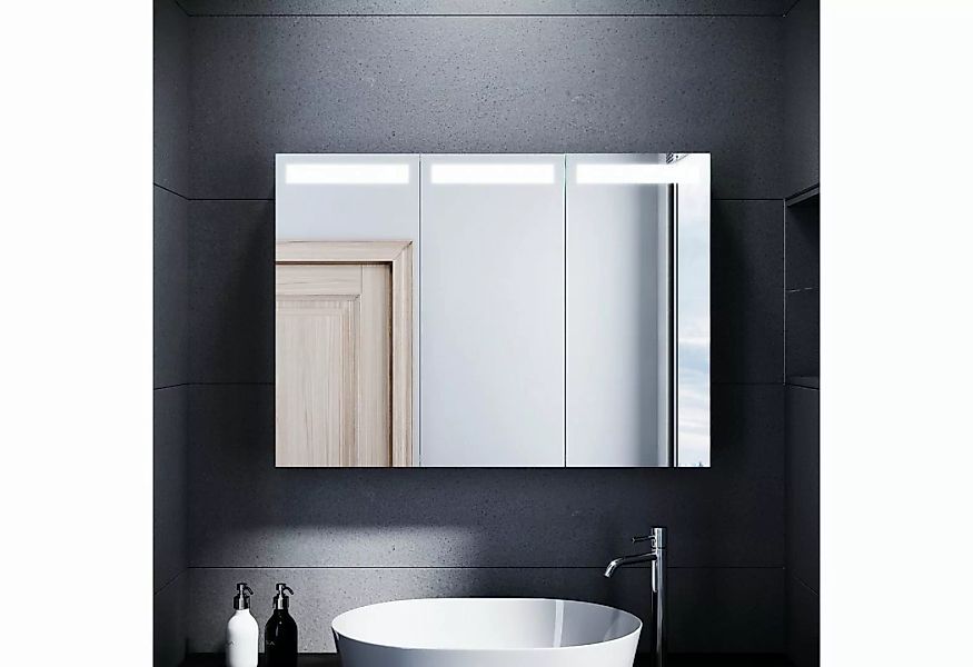 SONNI Spiegelschrank Bad spiegelschränke 3-türig mit LED Beleuchtung Edelst günstig online kaufen