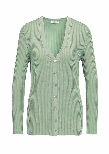 GOLDNER Strickjacke "Kurzgröße Edle Strickjacke in Rippenstruktur" Mit echt günstig online kaufen