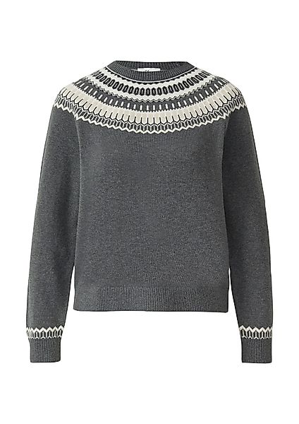s.Oliver Longpullover Strickpullover Feinstrickpullover mit Norwegermuster günstig online kaufen