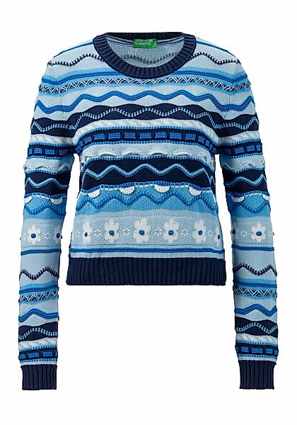 United Colors of Benetton Jacquardpullover mit verschiedenen Strickmustern günstig online kaufen