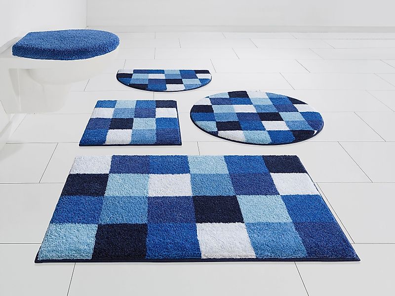 Grund Badematte "Mosaik, Badvorleger, Badezimmer Teppich, sehr weich" Höhe günstig online kaufen