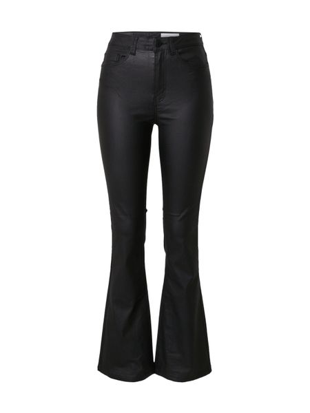 Noisy may Lederimitathose "NMSALLIE HW FLARE COATED PANTS NOOS" günstig online kaufen