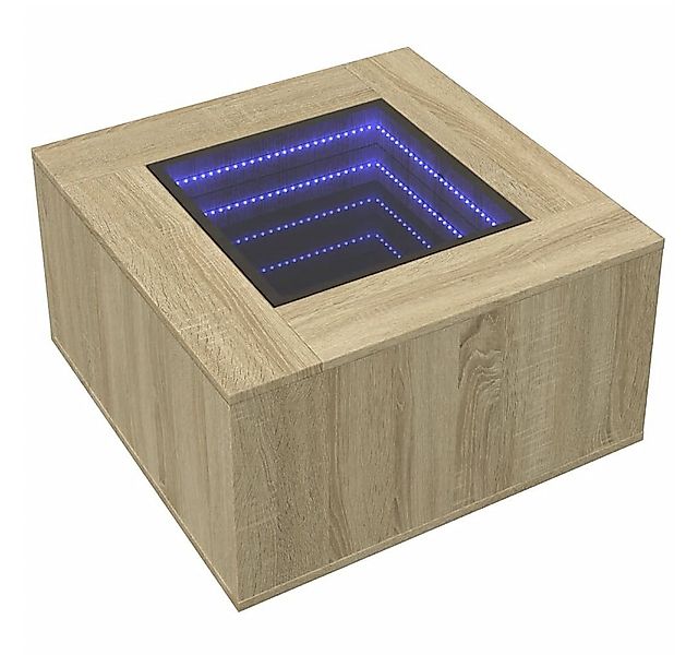 vidaXL Couchtisch LED-Couchtisch Sonoma-Eiche 60x60x40 cm Holzwerkstoff (1- günstig online kaufen
