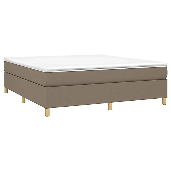 vidaXL Boxspringbett mit Matratze Taupe 160x200 cm Stoff 3144534 günstig online kaufen