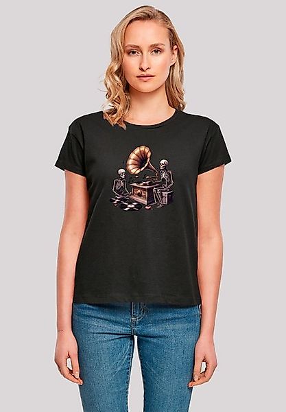 F4NT4STIC T-Shirt "Gothic Skeleton Vintage Plattenspieler", Premium Qualitä günstig online kaufen