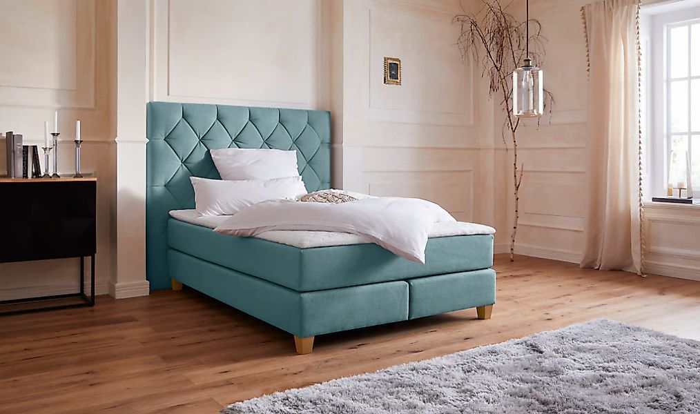 Home affaire Boxspringbett "Harmones hoch" in 3 Breiten, Härtegrad auch im günstig online kaufen
