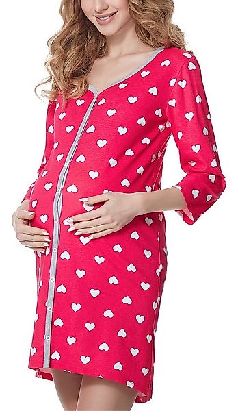 Be Mammy Umstandsnachthemd Damen Umstands Nachthemd 3/4 Arm mit Stillfunkti günstig online kaufen