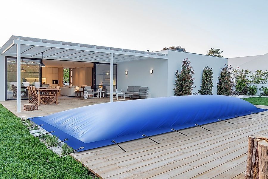 AirDeluxe Pool-Abdeckplane (Profi-Qualität) Rechteckige aufblasbare Poolpla günstig online kaufen
