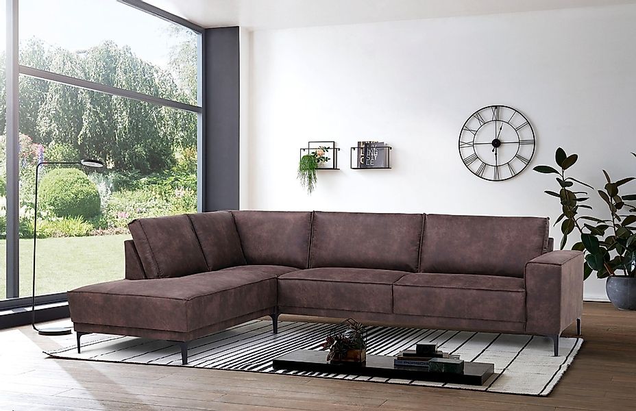 Places of Style Ecksofa Oland, L-Form, inkl. Rückenkissen, hochwertige Vera günstig online kaufen