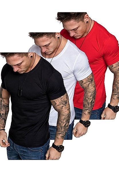 Amaci&Sons T-Shirt 3. LANCASTER 3er-Pack T-Shirts (3er-Pack) Herren Basic O günstig online kaufen