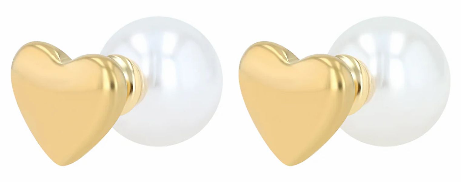 Adelia´s Paar Ohrhänger "Damen Ohrringe – Ohrstecker Herz aus Edelstahl mit günstig online kaufen