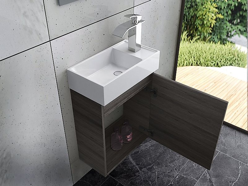 Faizee Home Badmöbel-Set Bademöbel 40 cm Badeschrank Waschtisch Unterschran günstig online kaufen