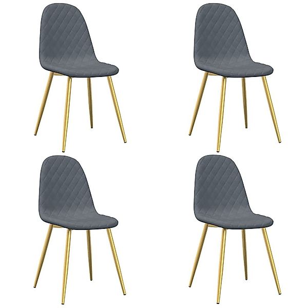 vidaXL Esszimmerstuhl Esszimmerstühle 4 Stk. Dunkelgrau günstig online kaufen