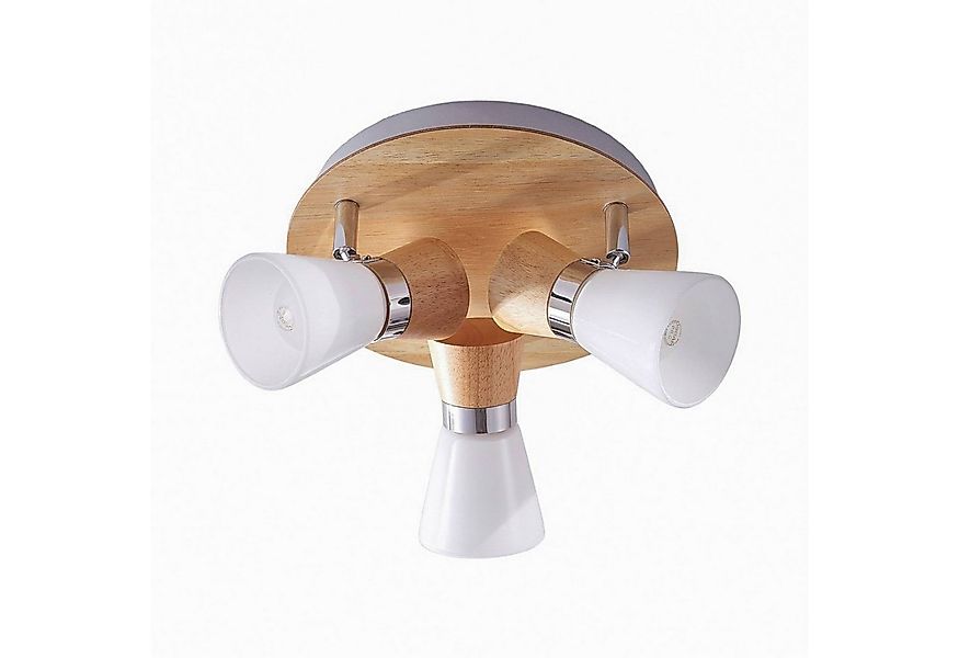Lindby Deckenleuchten Vivica, Holz IP20, 3 x 40 W günstig online kaufen