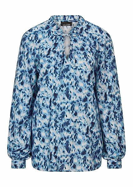 GOLDNER Schlupfbluse "Kurzgröße Moderne Rüschenbluse mit Stehkragen" Rüsche günstig online kaufen