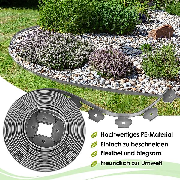 TLGREEN Rasenkante Mähkante Gartenzaun, 20m Flexible günstig online kaufen