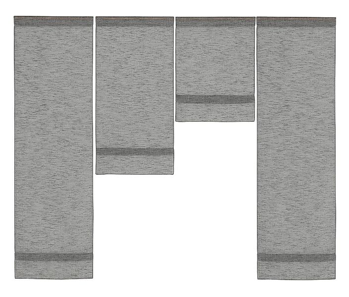 EXPERIENCE Scheibengardine Scheibengardine modern 3er I 4er Mini Flächenvor günstig online kaufen