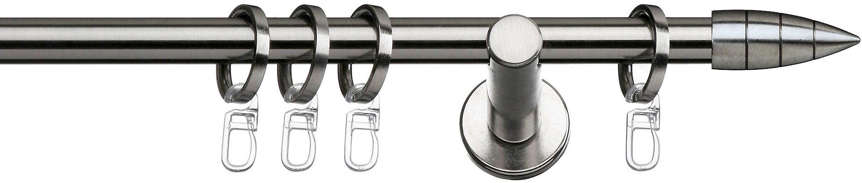 indeko Gardinenstange »Menorca« Ø 12 mm 1 läufig-läufig Fixmaß Komplett-Set günstig online kaufen